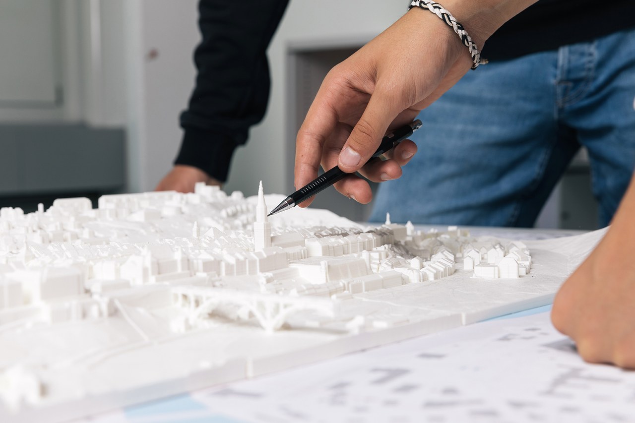 Detailansicht 3D-Modell der Stadt Bern