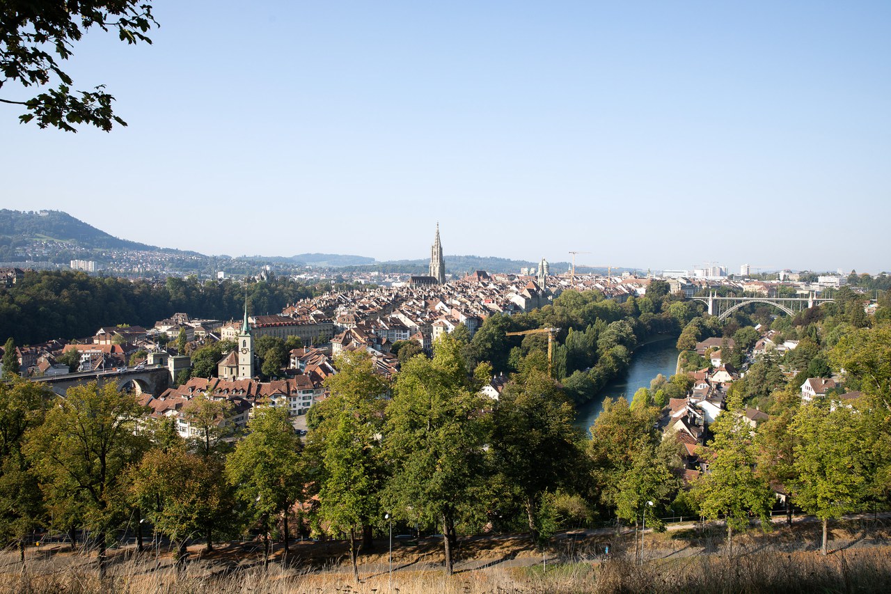 Blick vom Rosengarten auf die Berner Altstadt