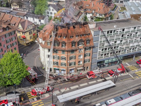 Dachstockbrand am Eigerplatz