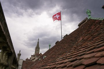 Nexplorer Fahne auf dem Erlacherhof (Bild   ExtraMileFilms). Vergrösserte Ansicht