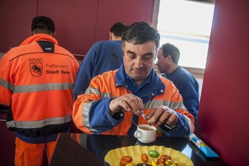 Reinigungstützpunkt Kaffeepause. Vergrösserte Ansicht