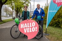 MK Hallo Velo v.l. Franziska Teuscher, Beat Moser. Bild: Sportamt Stadt Bern