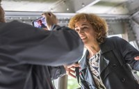 2 Point de Presse Kirchenfeldbrücke Gemeinderätin Ursula Wyss © Alexander Egger