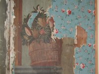 Detail frühbarockes Täfer mit Blumenstrauss ©Denkmalpflege Stadt Bern