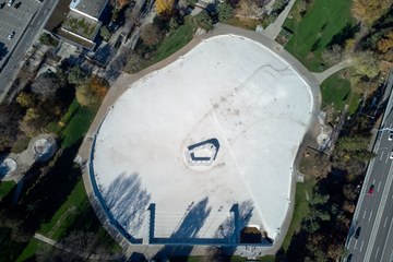 Luftbild Freibad Weyermansshaus November 2020  Bild Thomas Kaspar. Vergrösserte Ansicht