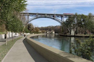 Aarstrasse Hochwasserschutz Visualisierung Tiefbauamt Stadt Bern Mathys Partner Visualisierung. Vergrösserte Ansicht