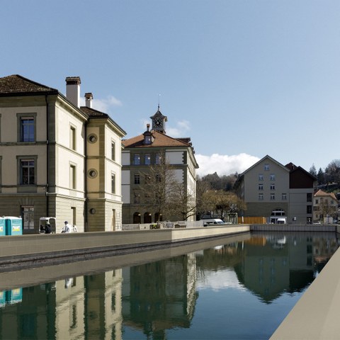 Matte Tych Hochwasserschutz Visualisierung Tiefbauamt Stadt Bern Mathys Partner Visualisierung