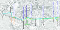 Grafik Linienführung Tangentiallinie Bern-Süd