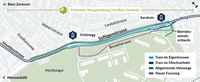 Übersicht Projekt «Neugestaltung Morillon Sandrain» auf der Seftigenstrasse