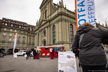 Notfalltreffpunkt Bahnhofplatz 2. Vergrösserte Ansicht