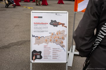 Notfalltreffpunkt Bahnhofplatz 3. Vergrösserte Ansicht