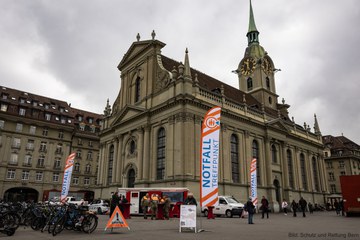 Notfalltreffpunkt Bahnhofplatz 6. Vergrösserte Ansicht