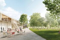 Visualisierung Löifuweg entlang der Liegewiese (Team Trachsel Zeltner Architekten AG)