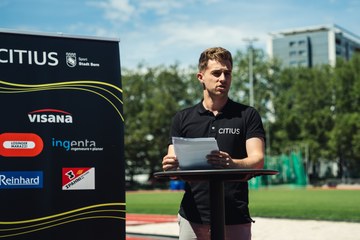 Pressekonferenz Leichtathletikstadion Wankdorf. Vergrösserte Ansicht