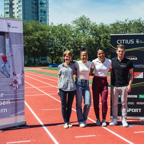 Pressekonferenz Leichtathletikstadion Wankdorf