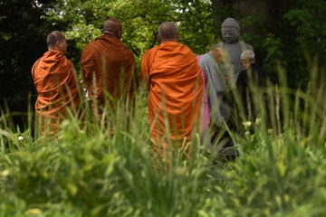 Buddhistisches Ritual Bremgartenfriedhof (Bild: Stefan Maurer). Vergrösserte Ansicht