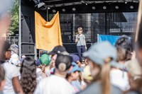 Begrüssung durch Franziska Teuscher  (Bild: Susanne Goldschmid)