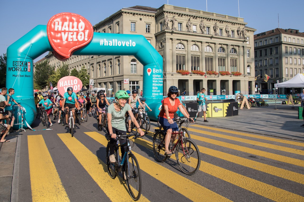 Eröffnung Hallo Velo 2018. Bild: Sportamt Stadt Bern