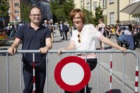 Eröffnung verkehrsfreie Mittelstrasse Daniel Blumer und Ursula Wyss | Bild Yoshiko Kusano