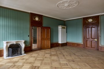 Herrengasse 23: Grüner Salon der Grosswohnung im ersten Obergeschoss. (Rolf Siegenthaler, 2021). Vergrösserte Ansicht