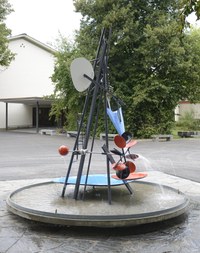 Wasserspiel Brunnen Walter Linck Volkssschule Bethlehemacker. Bild: Marc Egger.