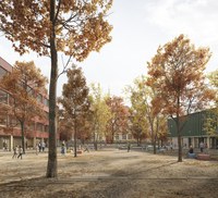 Visualisierung Neubau Volksschule und Sportanlagen Viererfeld ZUR LINDE