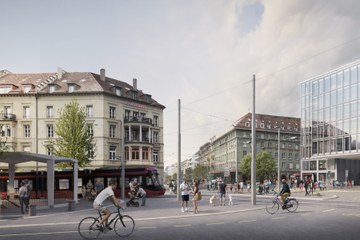 Visualisierung Bubenbergplatz © Nightnurse Images Zürich, im Auftrag des TAB. Vergrösserte Ansicht