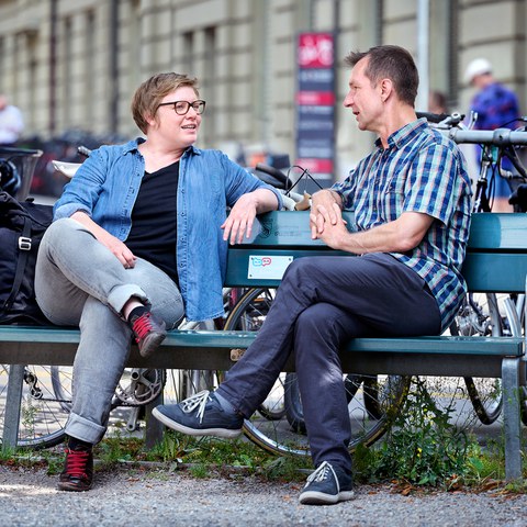 Gemeinderätin Ursina Anderegg im Gespräch