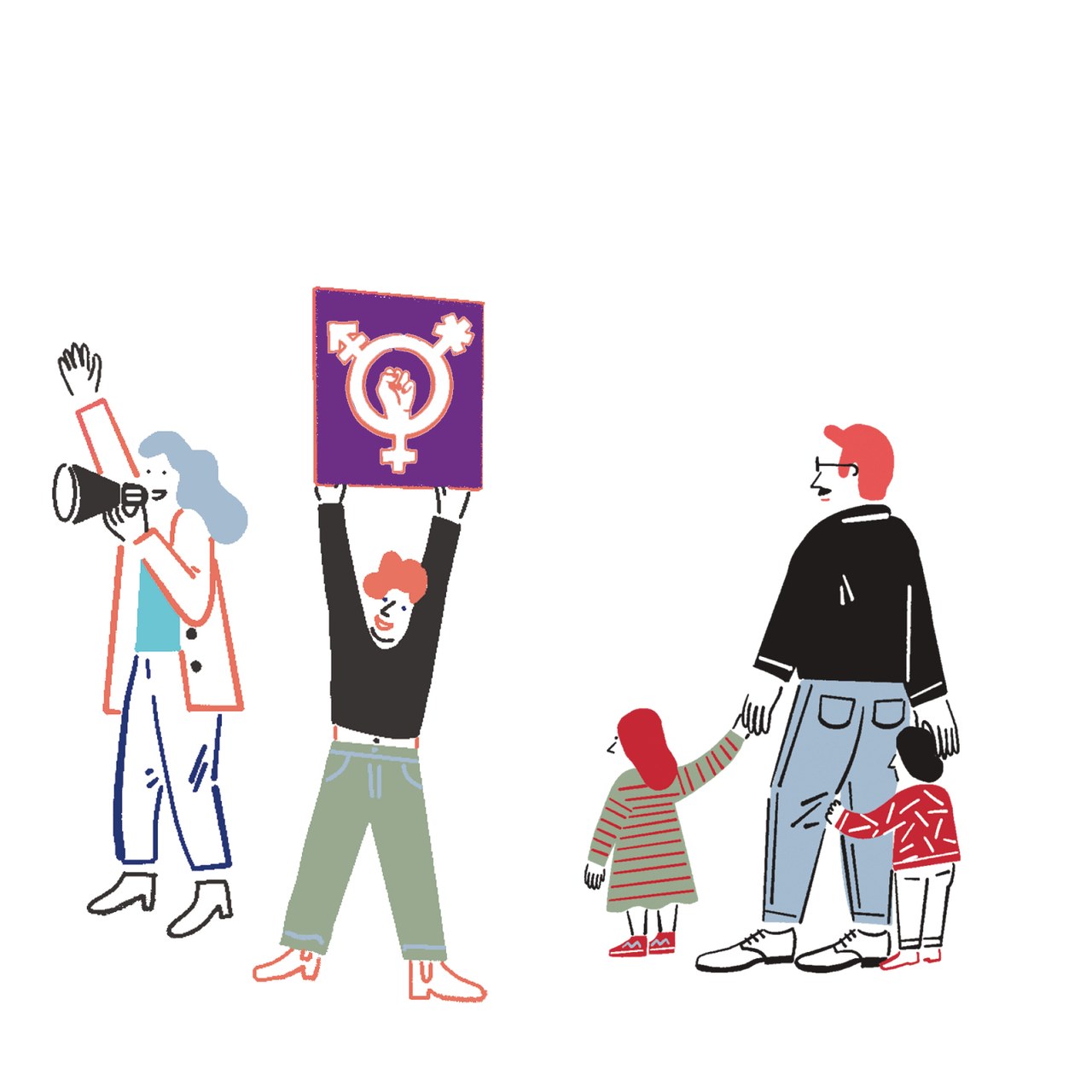Bild Aktionsplan Gleichstellung. Illustration von Lisa Steiner