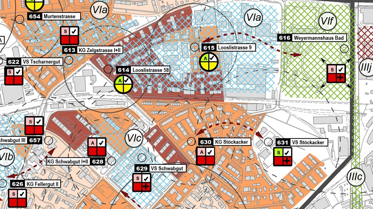 Spielplatzplanung, Ausschnitt Karte