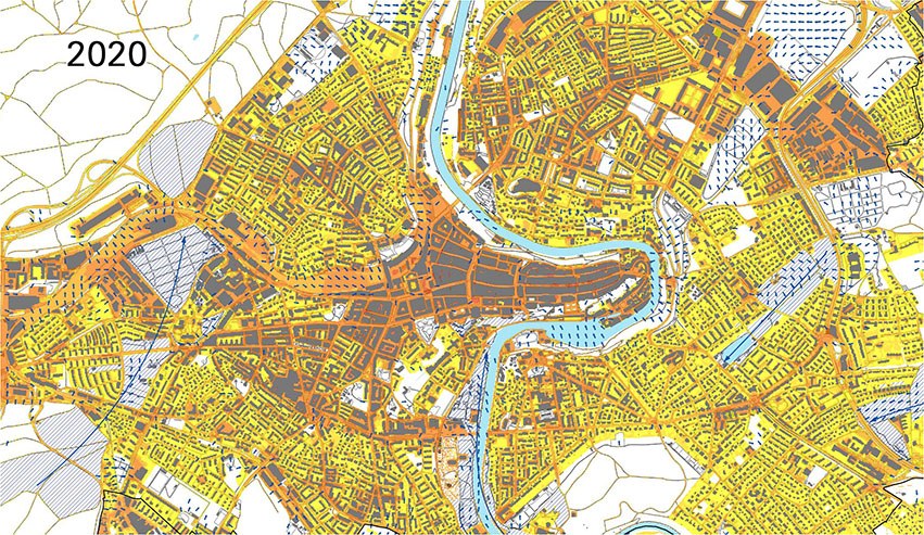 Klimaanalyse: Wärmeinseln in der Nacht 2020