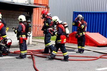 Übung Brandcorps. Vergrösserte Ansicht