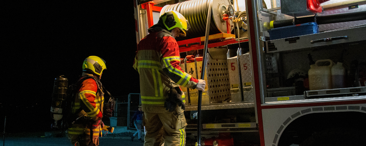 Feuerwehrleute des Brandcorps im Einsatz