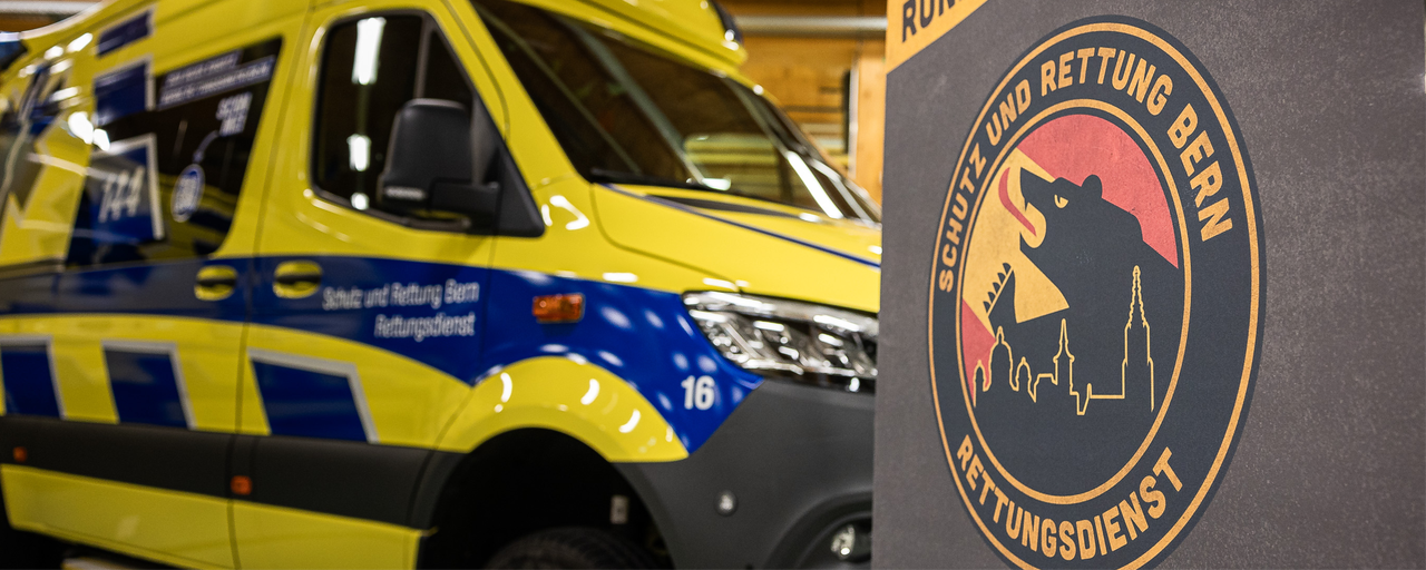 Banner Schutz und Rettung Bern