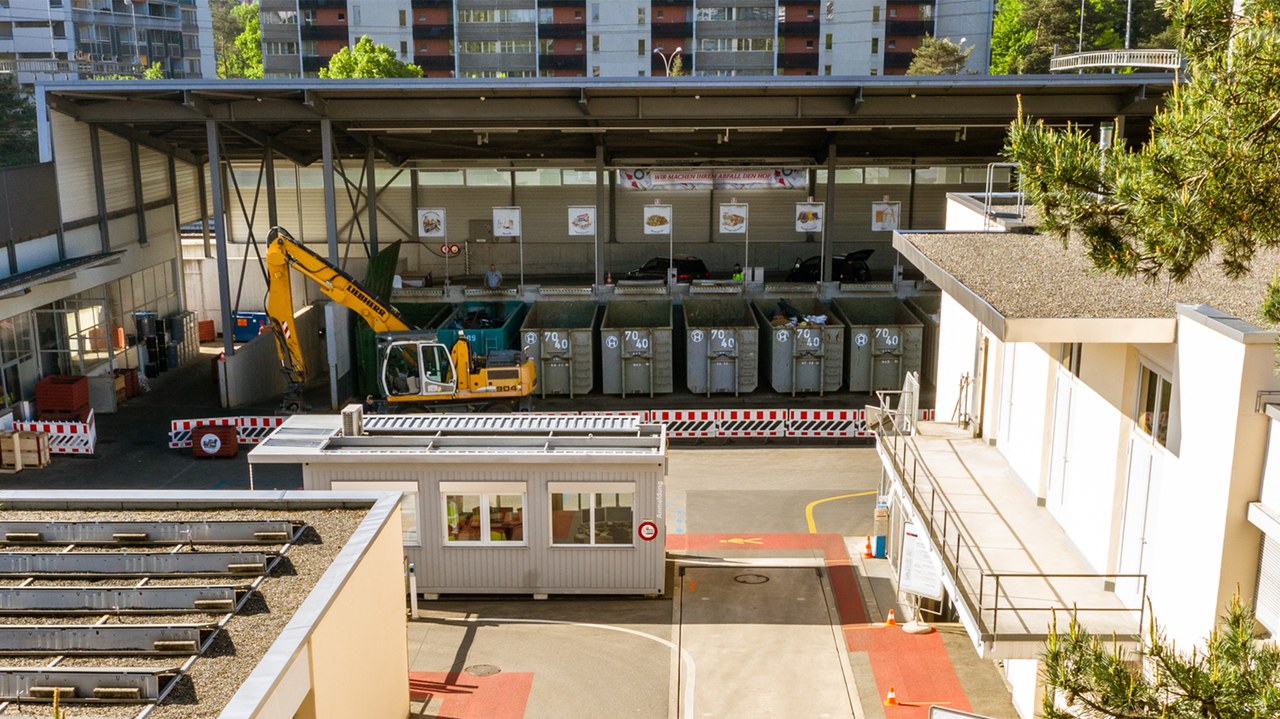 Luftaufnahme vom Entsorgungshof Fellerstrasse