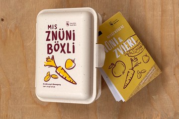 Znüniböxli & Znüniflyer. Vergrösserte Ansicht