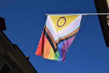 Pride Fahne. Vergrösserte Ansicht