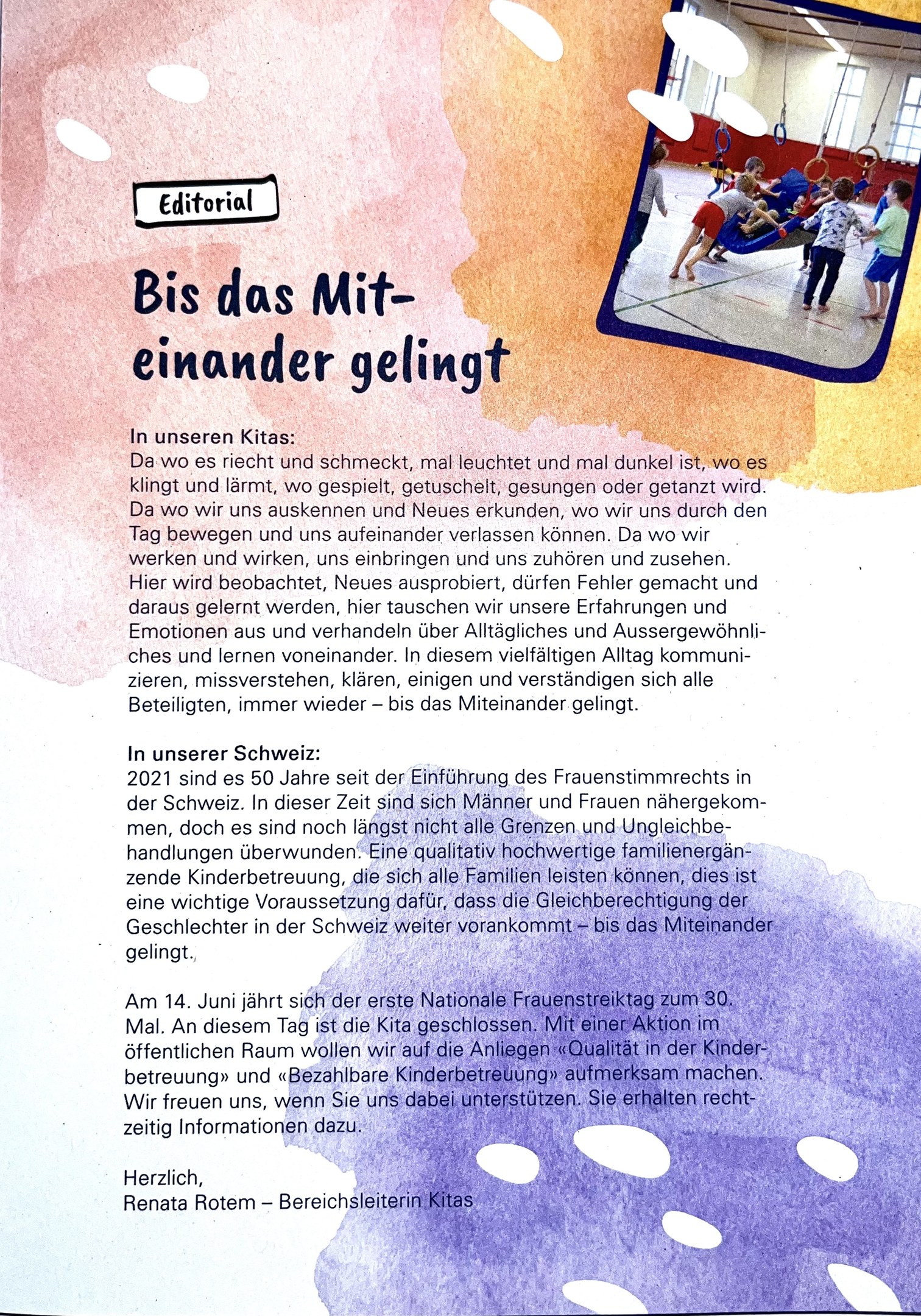 Jahresbericht 2020 — Kitas Stadt Bern