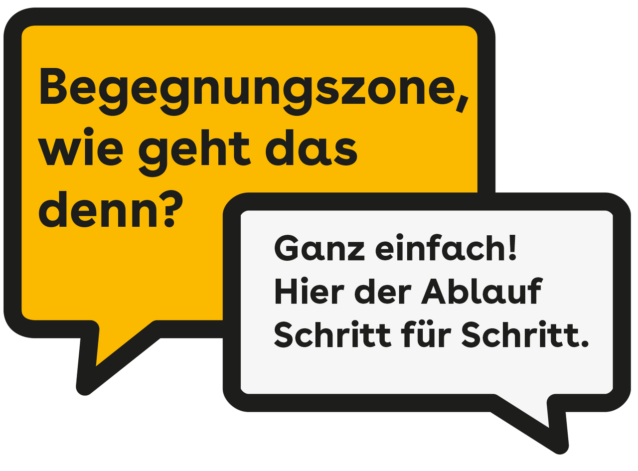 Begegnungszone erstellen: So gehts.