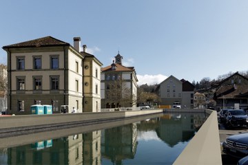Matte Tych Hochwasserschutz Visualisierung (Tiefbauamt Stadt Bern / Mathys Partner Visualisierung). Vergrösserte Ansicht