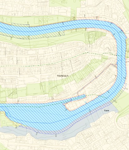 Ausschnitt Gewässerraumplan