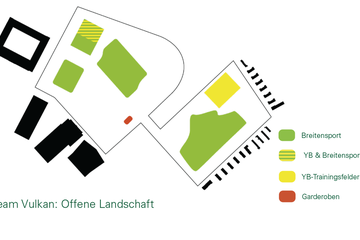 Sportinfrastruktur Offene Landschaft. Vergrösserte Ansicht