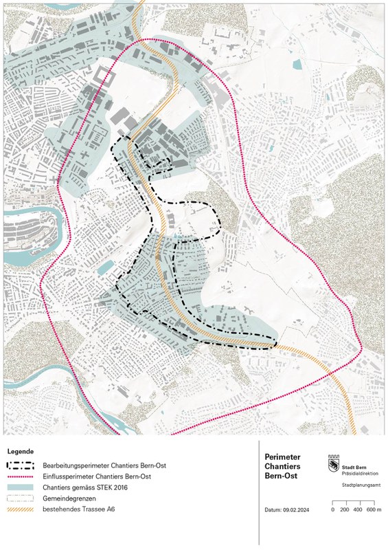 Plan Perimeter Chantiers Bern-Ost