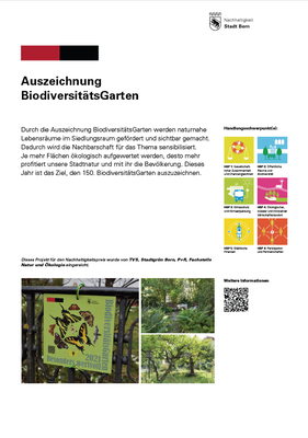 Auszeichnung BiodiversitätsGarten