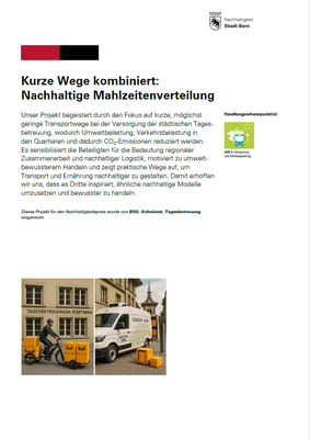 Kurze Wege kombiniert - Nachhaltige Mahlzeitenverteilung