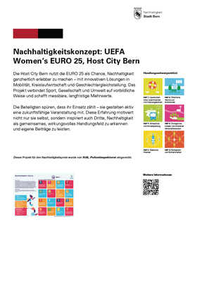 Nachhaltigkeitskonzept - UEFA Women's EURO 25, Host City Bern
