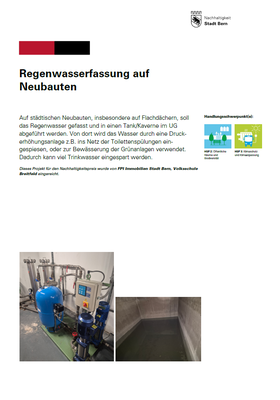 Regenwasserfassung auf Neubauten