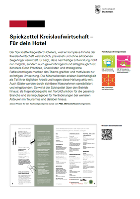 Spickzettel Kreislaufwirtschaft - Für dein Hotel