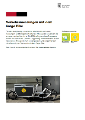Verkehrsmessungen mit dem Cargo Bike