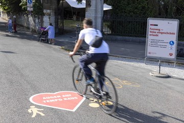Mischverkehrsfläche Helvetiaplatz. Vergrösserte Ansicht